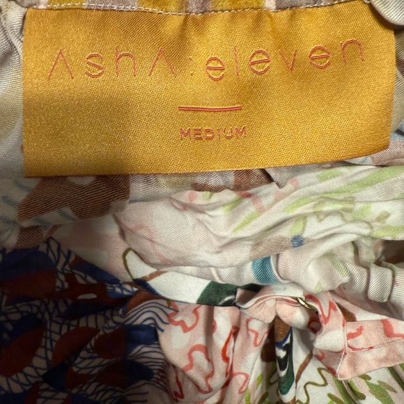 Anthropologie X Asha Eleven Pink and White Maxi Ruffle Dress - Picture 3 of 5